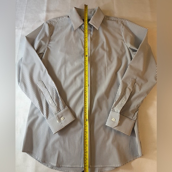 MIZZEN & MAIN MEN'S LEEWARD BLUE & WHITE STRIPE SHIRT SIZE MEDIUM TRIM FIT - Picture 7 of 10